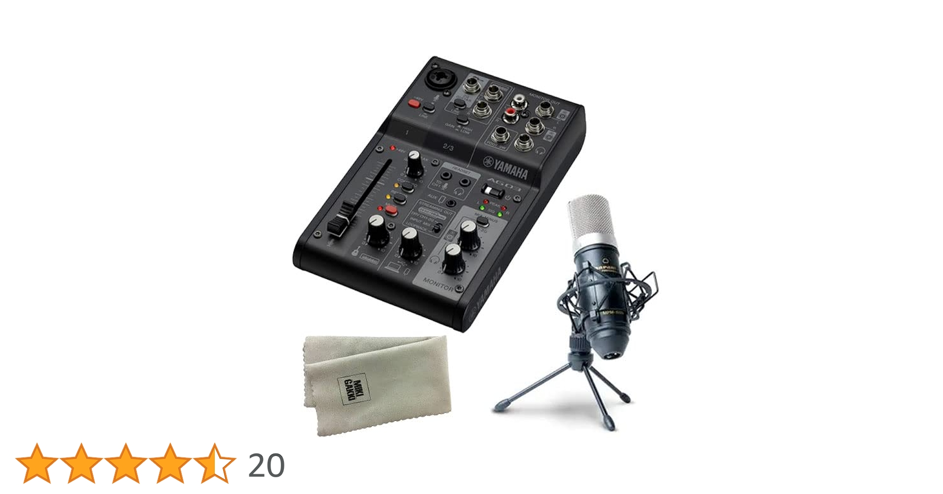 Amazon.co.jp: YAMAHA ミキサー AG03MK2 B(黒) + コンデンサー